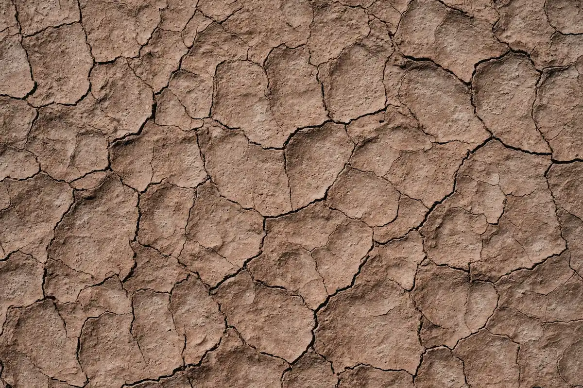Sol argileux fissuré par la sécheresse, illustrant le phénomène de retrait-gonflement à l'origine d'un arrêté de catastrophe naturelle